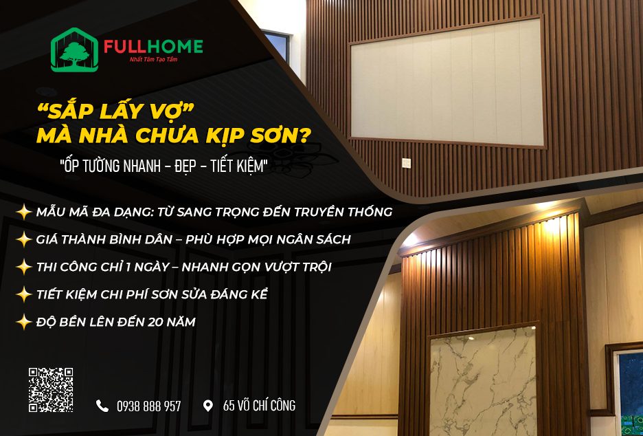 Sắp lấy vợ mà nhà chưa kịp sơn? Tham khảo ngay tấm ốp tường nhựa PVC 2025